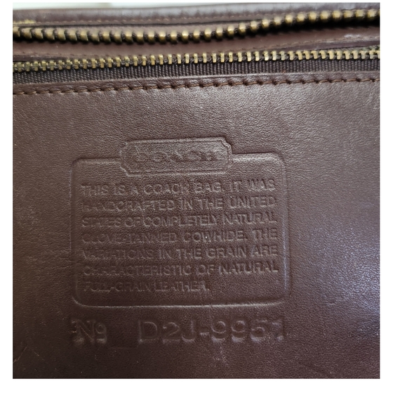 VINTAGE COACH D2J-9951 BROWN LEATHER NYC SADDLE BAG - Picture 11 of 12